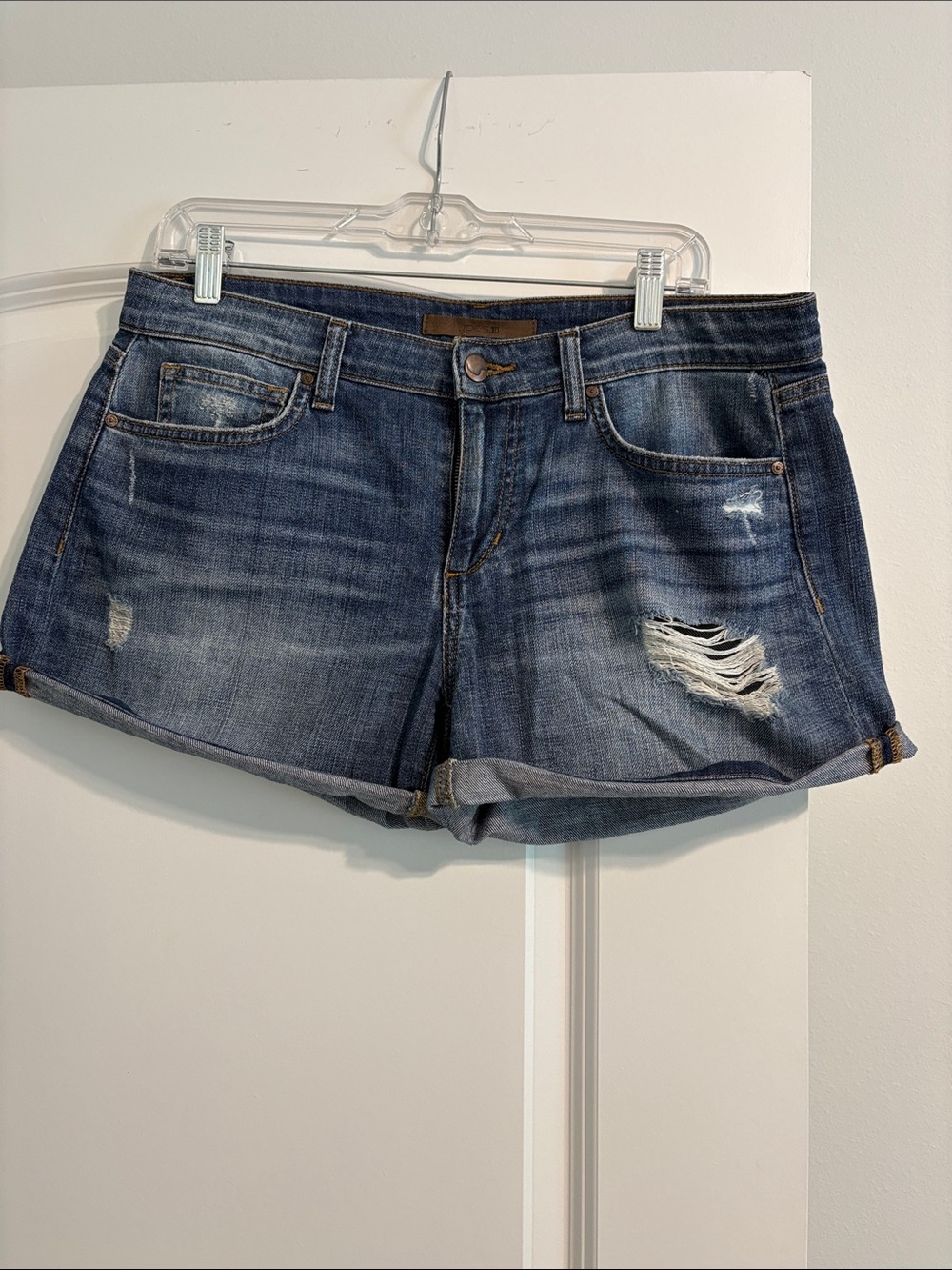 Joe’s Women's Blue Distressed Denim Jean Shorts